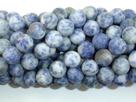 Matte Blue Spot Jasper Beads, 10mm Round Beads-RainbowBeads