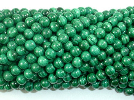Natural Malachite Beads, 5mm Green Round Beads-RainbowBeads