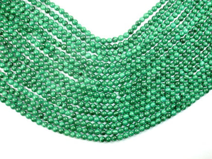 Natural Malachite Beads, 5mm Green Round Beads-RainbowBeads