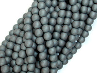 Matte Hematite Beads, 6mm Round Beads-RainbowBeads