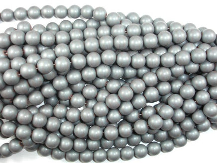 Matte Hematite Beads, 10mm Round Beads-RainbowBeads