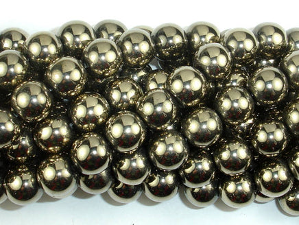 Hematite Beads-Gold, 10mm Round Beads-RainbowBeads