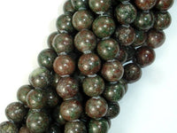 Red Green Garnet Beads, Kashgar Garnet, 10mm Round Beads-RainbowBeads