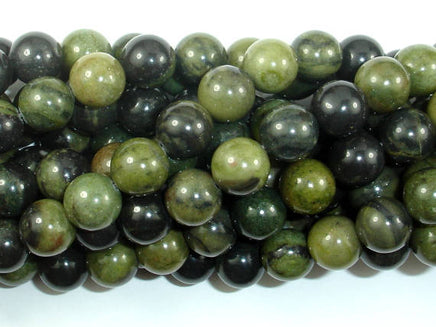 African Green Autumn Jasper Beads, 10mm (10.4mm)-RainbowBeads