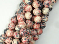 Rain Flower Stone, Pink, Gray, 10mm Round Beads-RainbowBeads