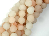 Matte Pink Aventurine Beads, 10mm Round Beads-RainbowBeads