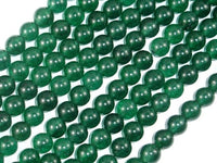 Jade Beads, Emerald, 8mm Round Beads-RainbowBeads