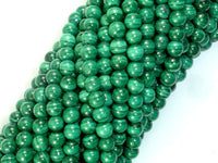 Natural Malachite Beads, 5mm Green Round Beads-RainbowBeads