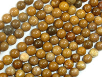 Agate Beads-Brown, 6mm(6.5mm)-RainbowBeads