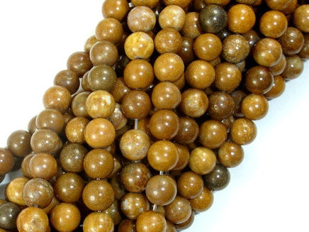 Agate Beads-Brown, 6mm(6.5mm)-RainbowBeads