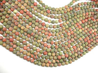 Matte Unakite, 6mm Round Beads-RainbowBeads