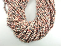 Rain Flower Stone, Pink, Gray, 4mm Round Beads-RainbowBeads