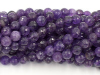 Amethyst Beads, 10mm Faceted Round-RainbowBeads