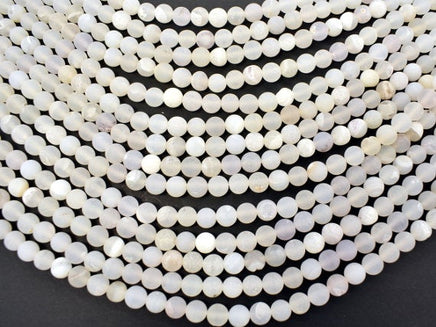 Druzy Agate Beads, White Geode Agate Beads, 6mm Round Beads-RainbowBeads