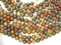 Picasso Jasper Beads, Round, 12mm-RainbowBeads