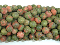 Matte Unakite Beads, 8mm Round Beads-RainbowBeads