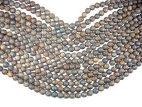 Matte Bronzite Beads, 8mm Round Beads-RainbowBeads