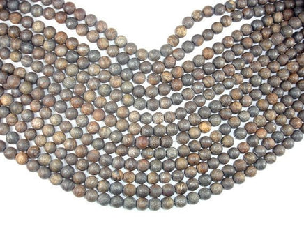 Matte Bronzite Beads, 8mm Round Beads-RainbowBeads