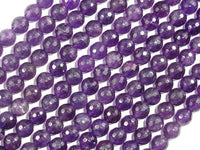 Amethyst, 6mm Faceted Round-RainbowBeads