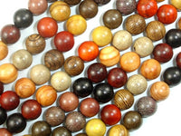 Mixed Wood Beads, 8mm Round Beads-RainbowBeads