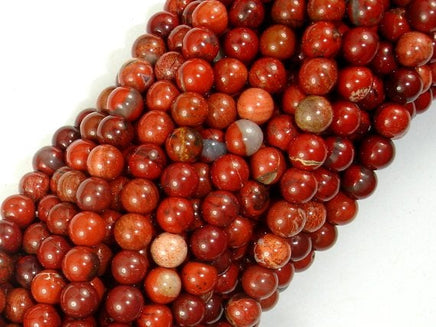 Red Jasper Beads, Round beads, 4mm-RainbowBeads