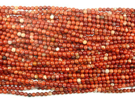 Red Jasper Beads, Round beads, 4mm-RainbowBeads