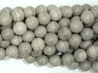 Gray Banded Jasper, 10mm, Round Beads-RainbowBeads