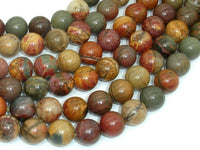 Picasso Jasper Beads, Round, 12mm-RainbowBeads