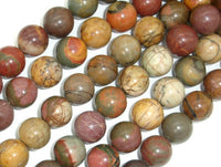 Picasso Jasper Beads, Round, 12mm-RainbowBeads