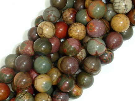 Picasso Jasper Beads, Round, 12mm-RainbowBeads