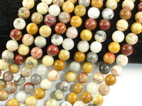 Crazy Lace Agate Beads, 8mm Round Beads-RainbowBeads