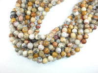 Crazy Lace Agate Beads, 10mm Round Beads-RainbowBeads