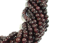 Red Garnet Beads, 4mm-4.7mm Round Beads-RainbowBeads
