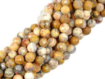Crazy Lace Agate Beads Faceted Round, 8mm-RainbowBeads