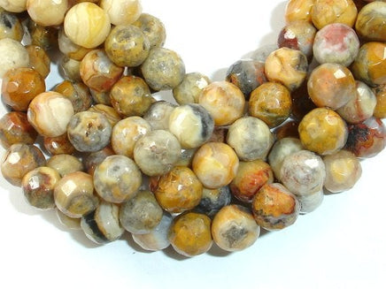Crazy Lace Agate Beads Faceted Round, 8mm-RainbowBeads