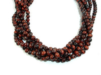 Red Tiger Eye Beads, Round, 6mm-RainbowBeads