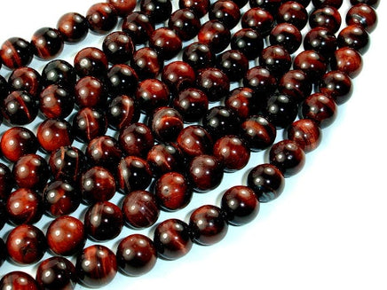 Red Tiger Eye Beads, 8mm Round Beads-RainbowBeads