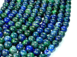 Azurite Malachite Beads, 8mm (8.5 mm) Round-RainbowBeads