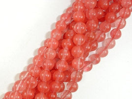 Cherry Quartz Beads, Round, 8mm-RainbowBeads