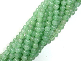 Green Aventurine Beads, Round, 4mm-RainbowBeads
