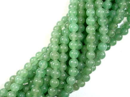 Green Aventurine Beads, Round, 6mm-RainbowBeads