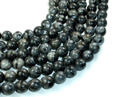 Black Labradorite Beads, Round, 10mm, 15.5 Inch-RainbowBeads