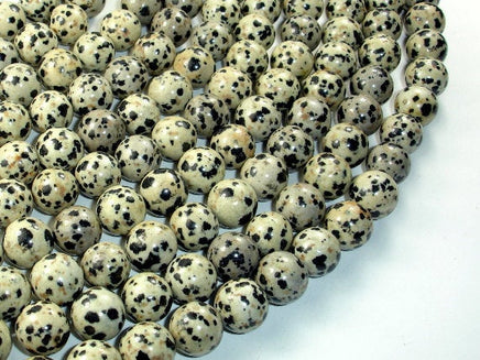 Dalmation Jasper Beads, Round, 12mm-RainbowBeads