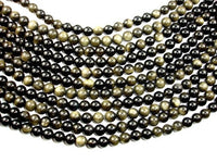 Golden Obsidian Beads, Round, 8mm-RainbowBeads