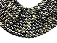 Golden Obsidian, Round, 10mm beads-RainbowBeads