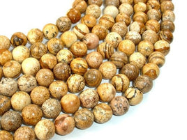 Picture Jasper Beads, 10mm Round Beads-RainbowBeads