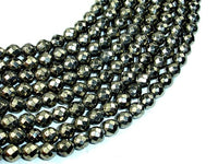 Pyrite Beads, Faceted Round, 6mm-RainbowBeads
