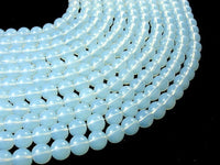 White Opalite Beads, Round, 10mm, 14.5 Inch-RainbowBeads