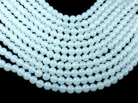White Opalite Beads, Round, 10mm, 14.5 Inch-RainbowBeads