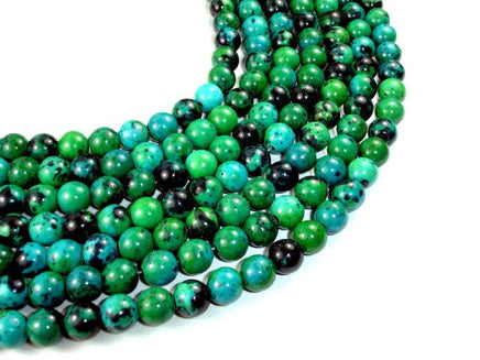 Chrysocolla, 10 mm Round Beads-RainbowBeads